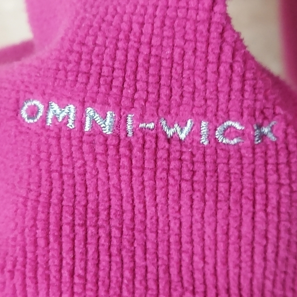 Columbia Omni-Wick Terry Pink Half Zip Top Size M - Picture 3 of 7
